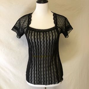 The Limited Sheer Black Blouse